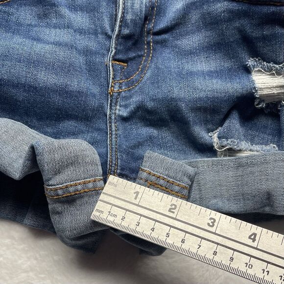 Vigoss Denim Jean Marley Shorts Women's Distressed Stretch Medium Wash Sz 27 - Picture 6 of 14